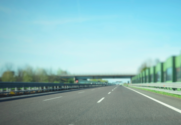 An empty Autobahn in Germany